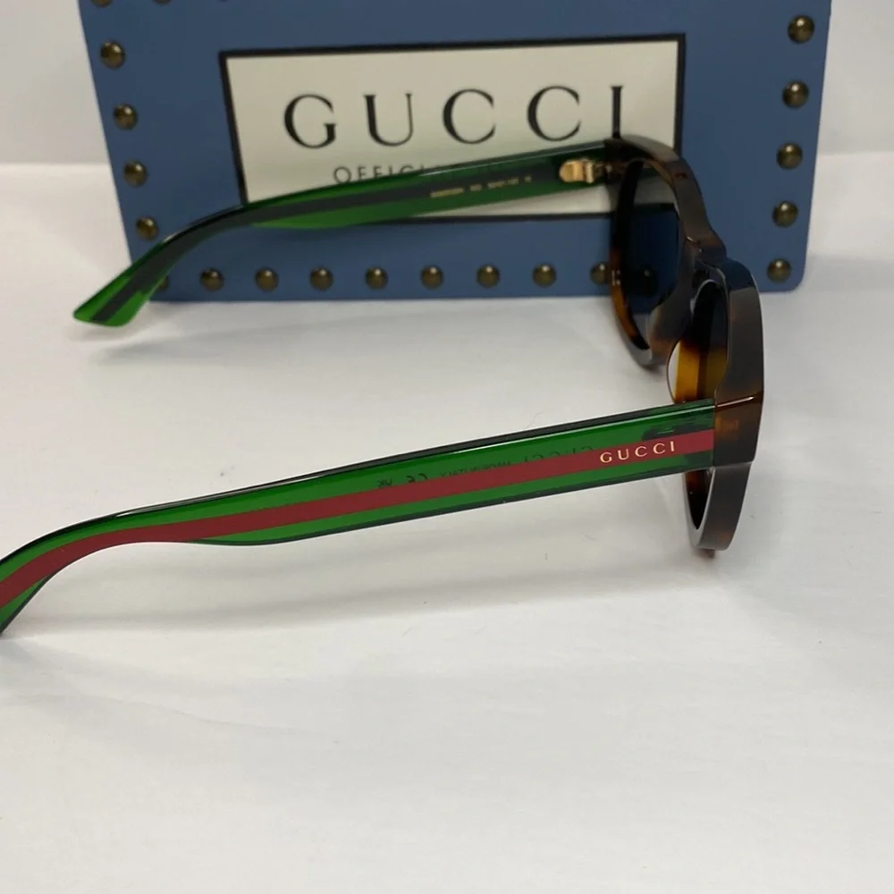 Gucci GG0003SN Men's Sunglasses, Brown/Grey GUCCI GG0003S 003